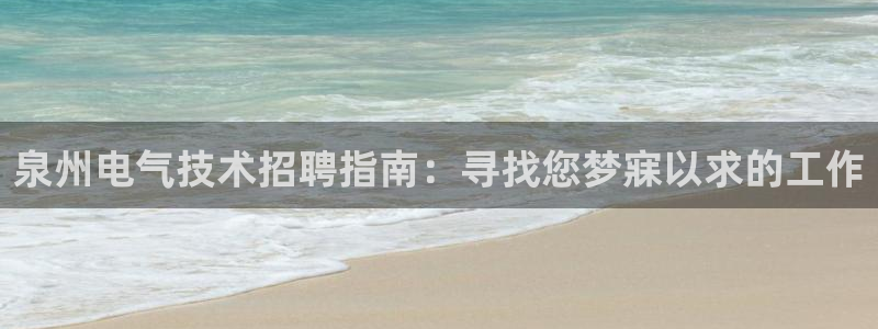 凯发k8娱乐要访问kf6819：泉州电气技术招聘指